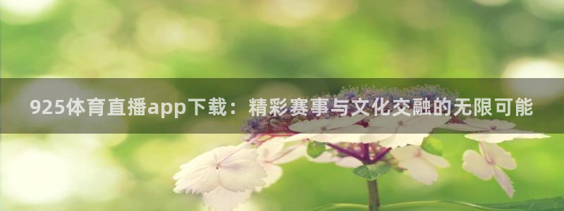 925体育直播app下载：精彩赛事与文化交融的无限可能